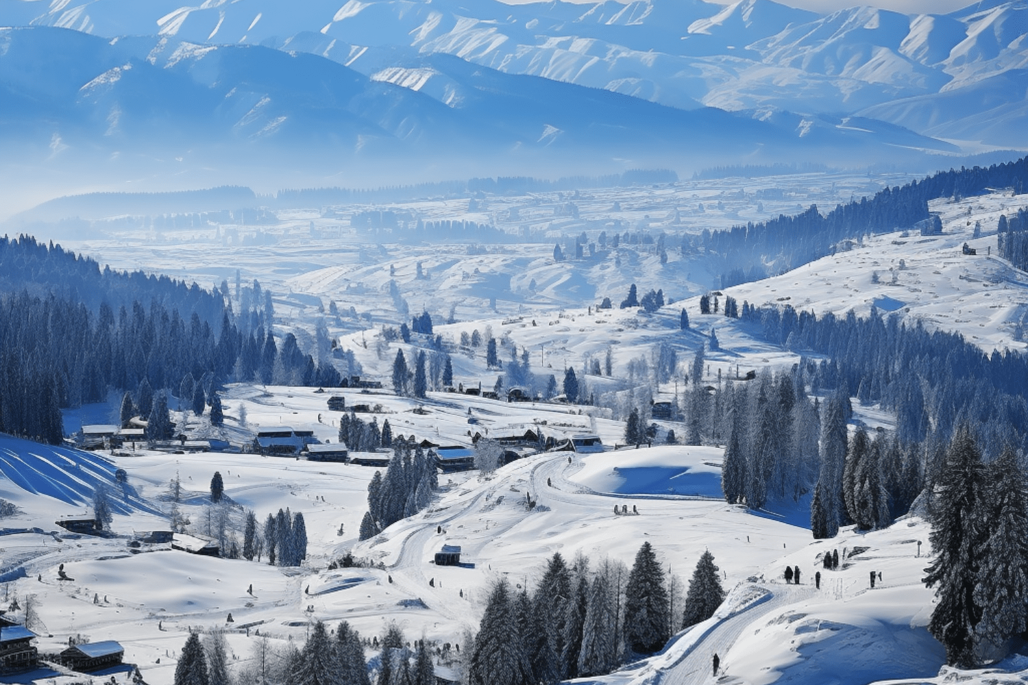 gulmarg in winter golden wheels