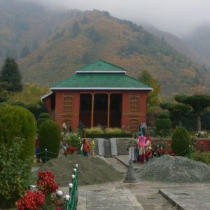 Chashme Shahi Garden golden wheels