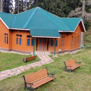 Huts in Kashmir golden wheels