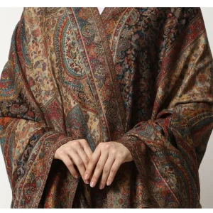 Shawls of Kashmir golden wheels