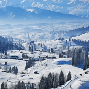 gulmarg in winter golden wheels